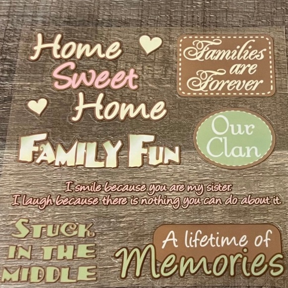 💞 New Family Fun Scrapbook Craft Stickers - Picture 1 of 2